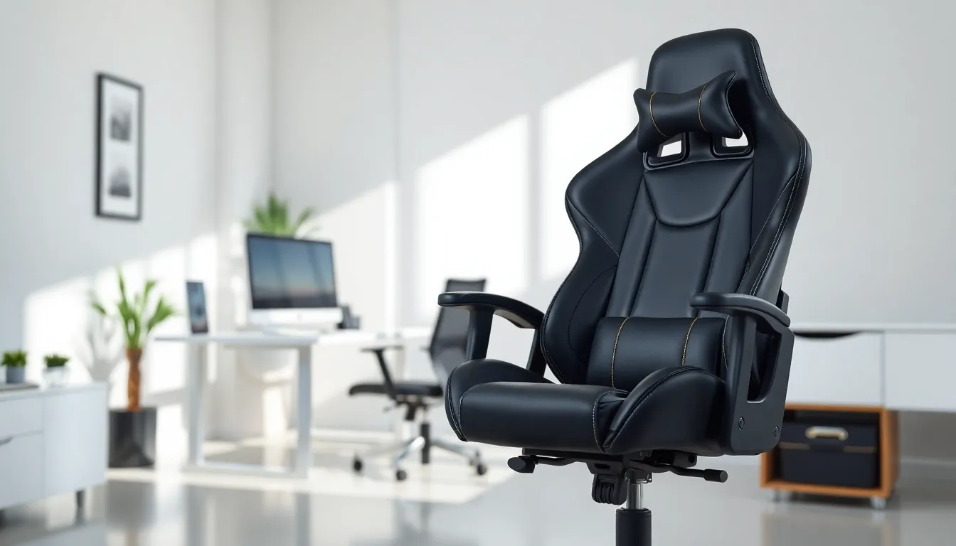 Chaise gaming Secretlab Titan Evo noire premium avec accoudoirs 4D et support lombaire ajustable, vue professionnelle sur fond blanc pour test et avis 2025